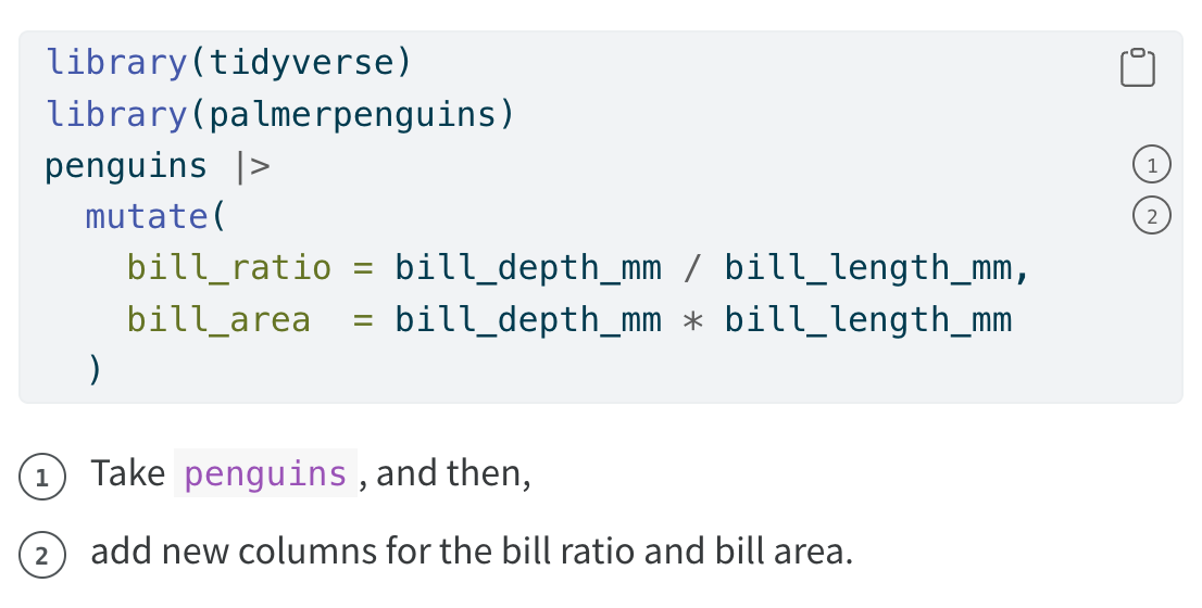 Code Annotation in an HTML document